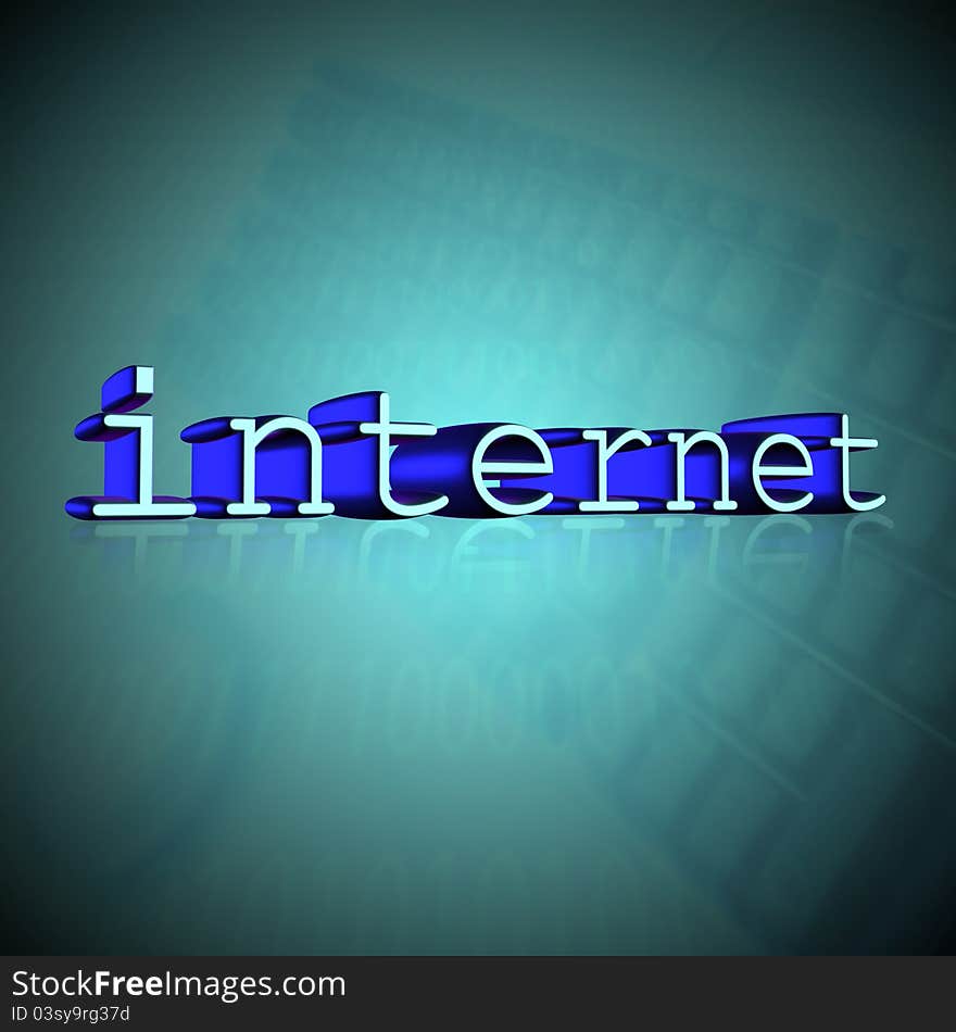 Web site and business 3d internet symbol.Internet technology concept