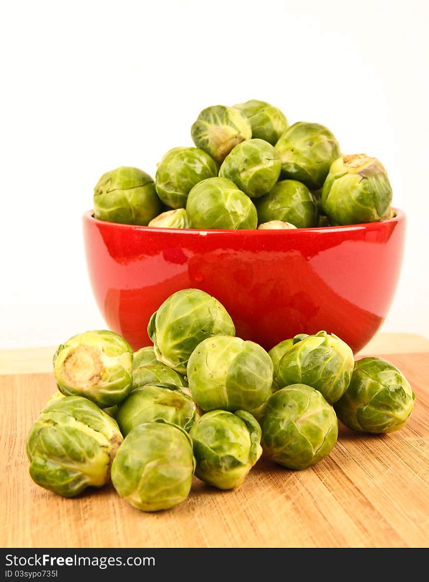 Fresh Brussels Sprouts In A Bowl