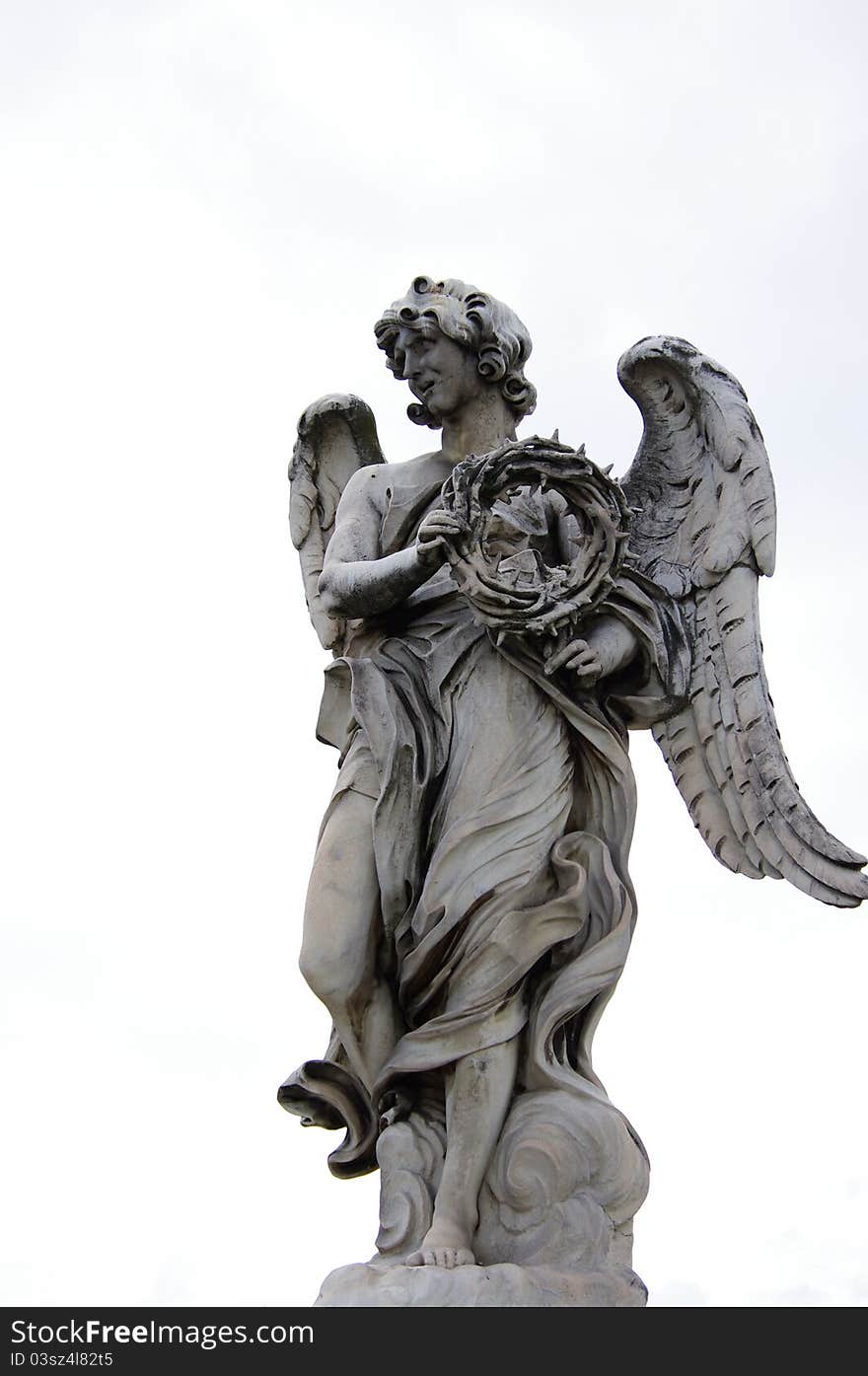 Statue on the bridge of Castel 'Sant'Angelo. Statue on the bridge of Castel 'Sant'Angelo