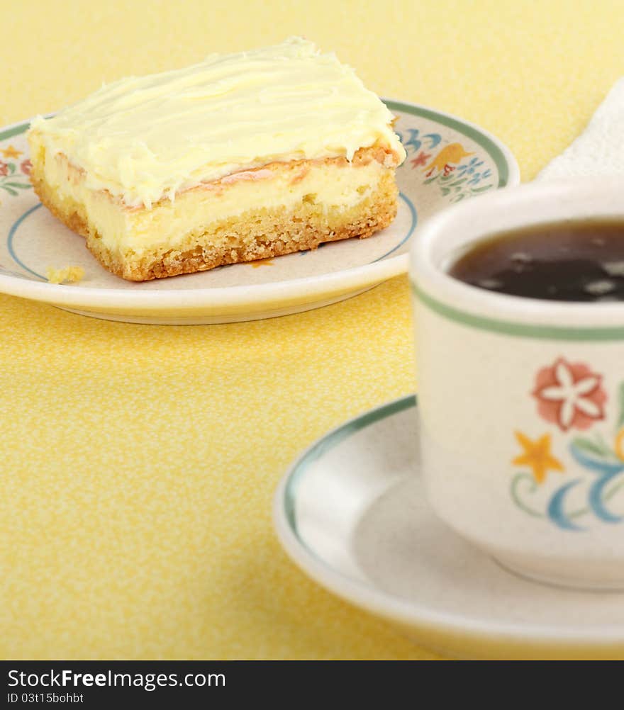 Lemon Square And Coffee