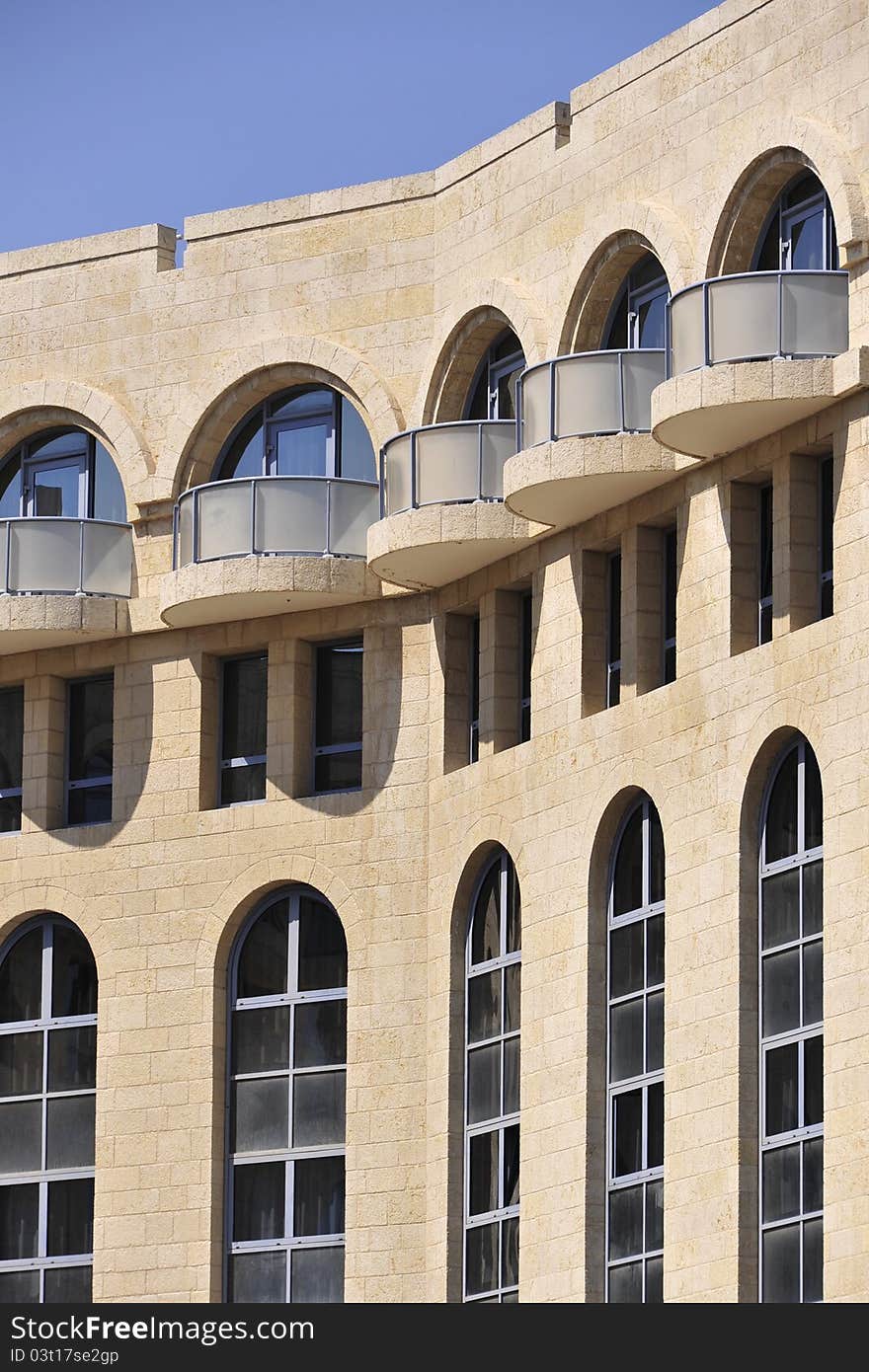 Modern hotel building in East Jerusalem, Israel. Modern hotel building in East Jerusalem, Israel.