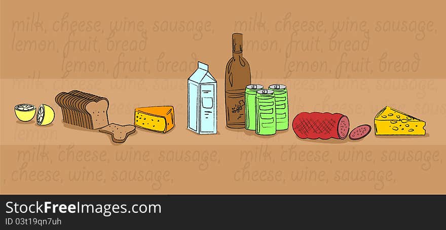 Set food, vector illustration picture for your design
. Set food, vector illustration picture for your design