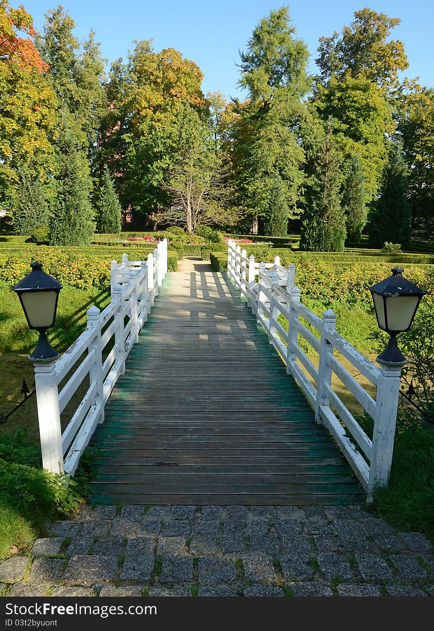 Old styled bridge near the Polish castle. Old styled bridge near the Polish castle