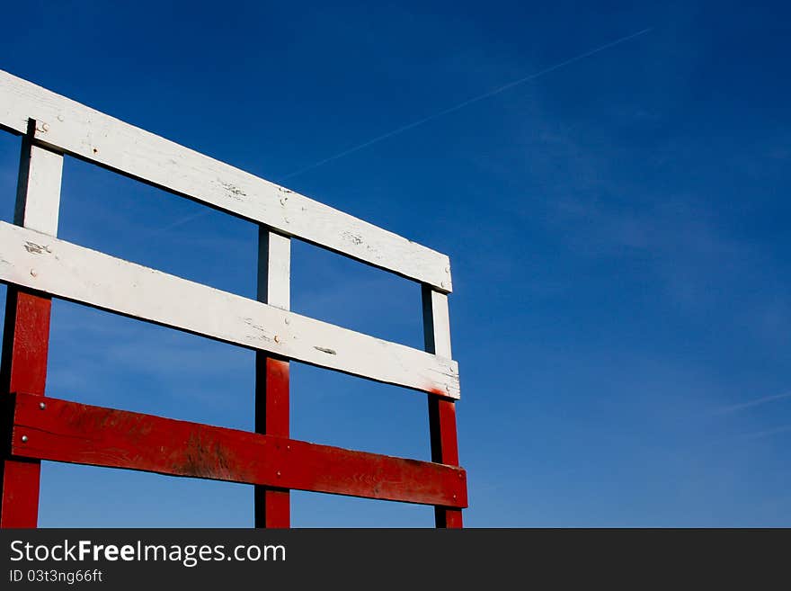 Red, White and Blue Hayride fence in Phoenixville, Chester County, PA.