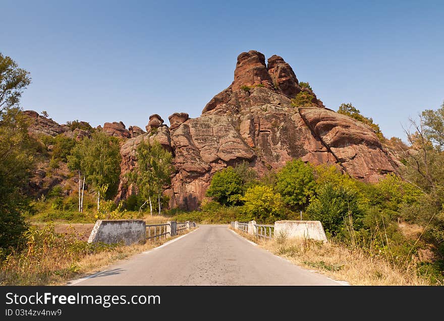 One of the first rocks you see a phenomenon of Belogradchik Rocks. One of the first rocks you see a phenomenon of Belogradchik Rocks