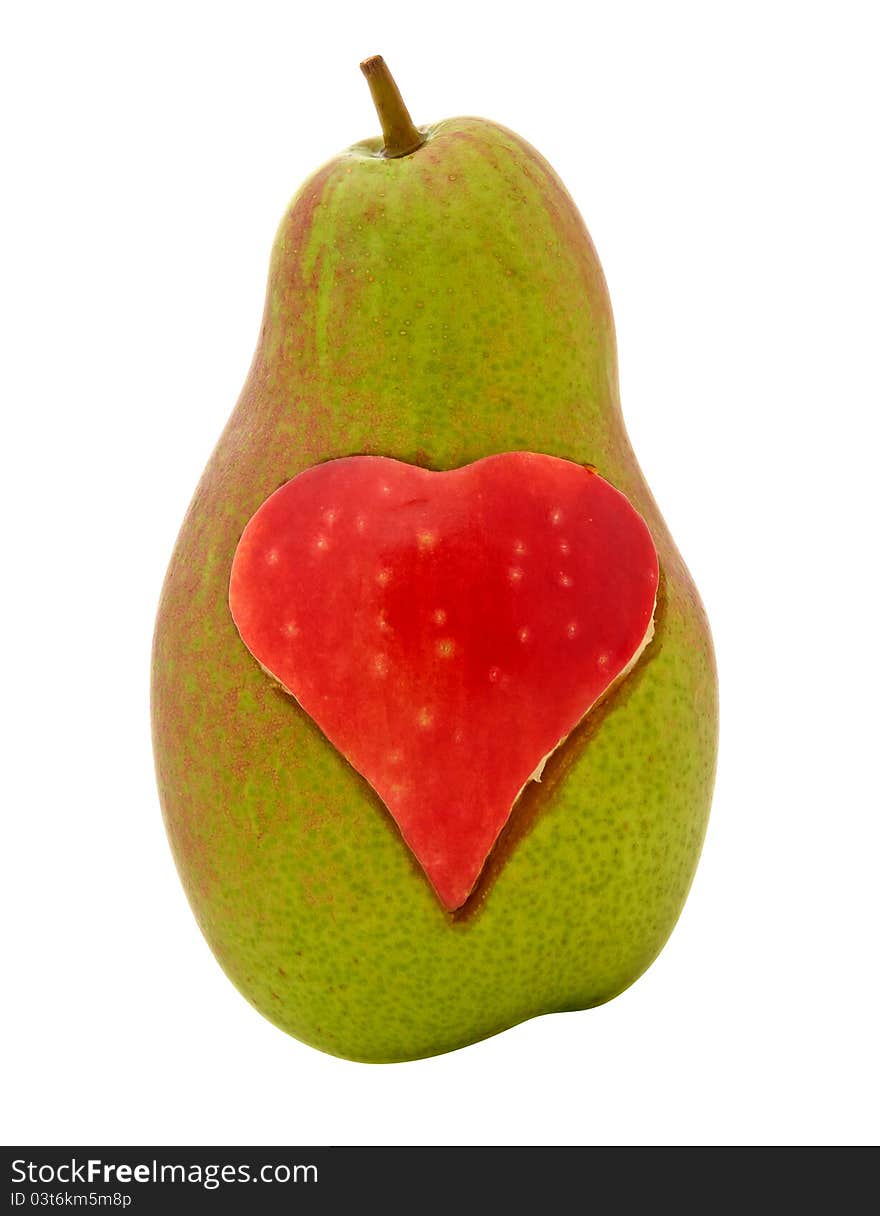 Pear with heart shape