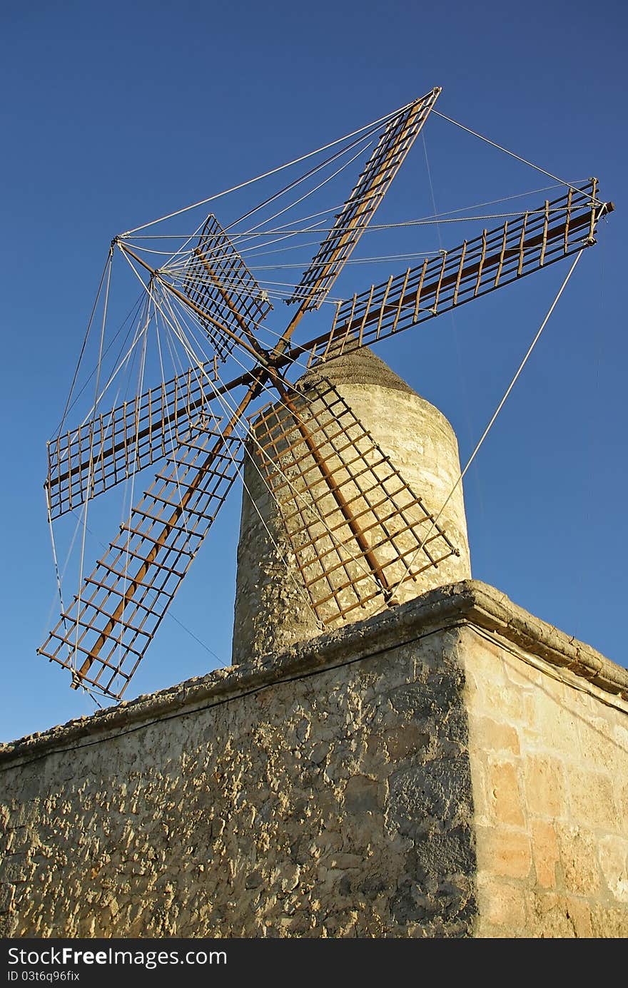 Typical spanish windmill in Manacor (Majorca - Spain)