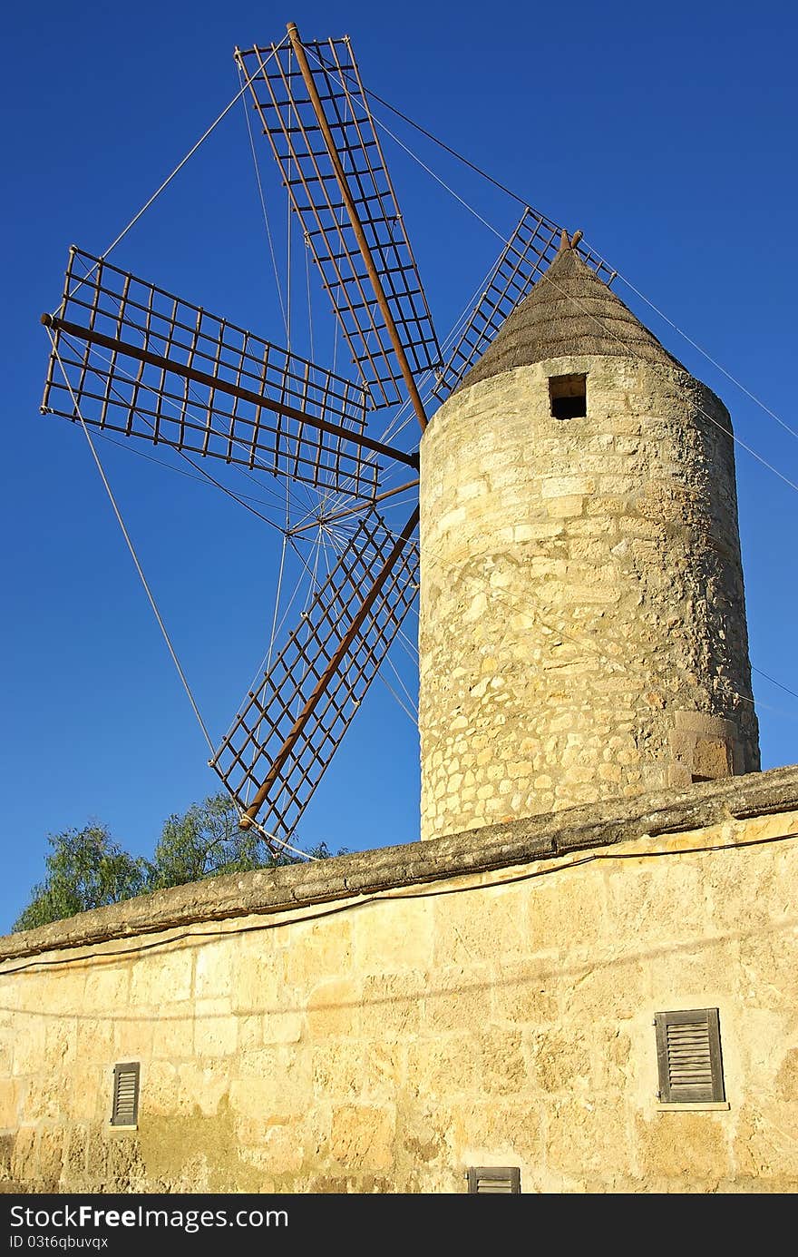 Mediterranean Windmill in Manacor (Majorca - Spain)