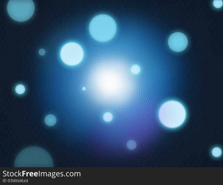 Blue bubble background