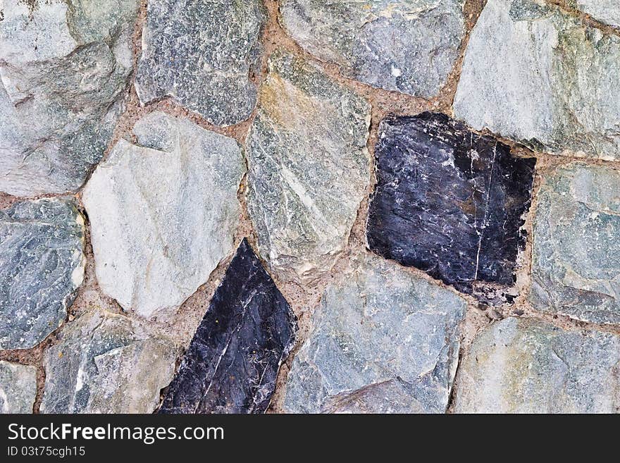 Stone wall along the eastern sea of ​​Thailand. Stone wall along the eastern sea of ​​Thailand.