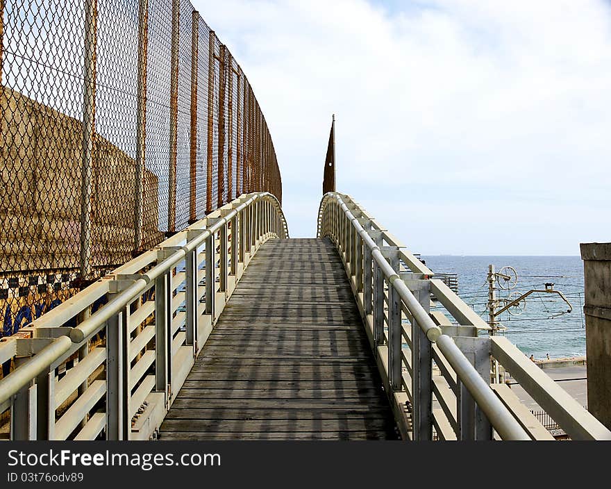 Gangplank to the beach.