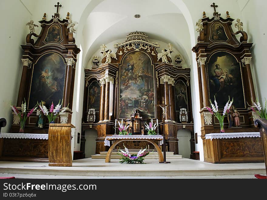 A view inside a church in Bratislava (the capital of Slovakia). A view inside a church in Bratislava (the capital of Slovakia)