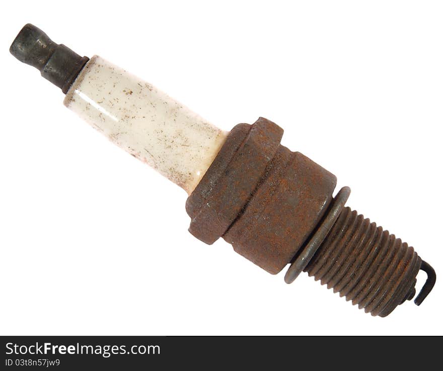 Old  Rusty Spark Plug.