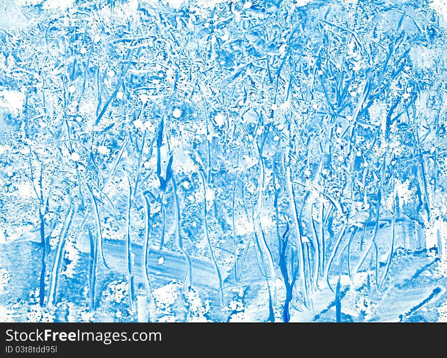 Winter blue hand made abstract background. Winter blue hand made abstract background