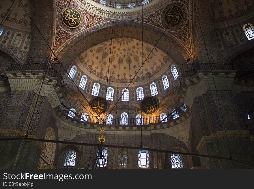 Cupola of New mosque in Istanbul, Turkey