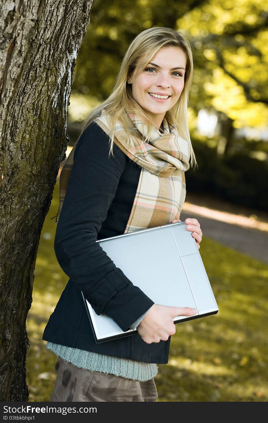 Young Woman With Notebook