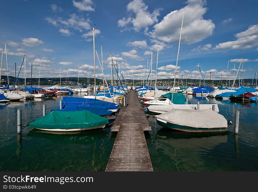 Lake With Boats