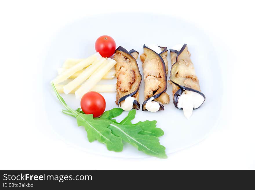 A delicious breakfast diet on a white background. A delicious breakfast diet on a white background