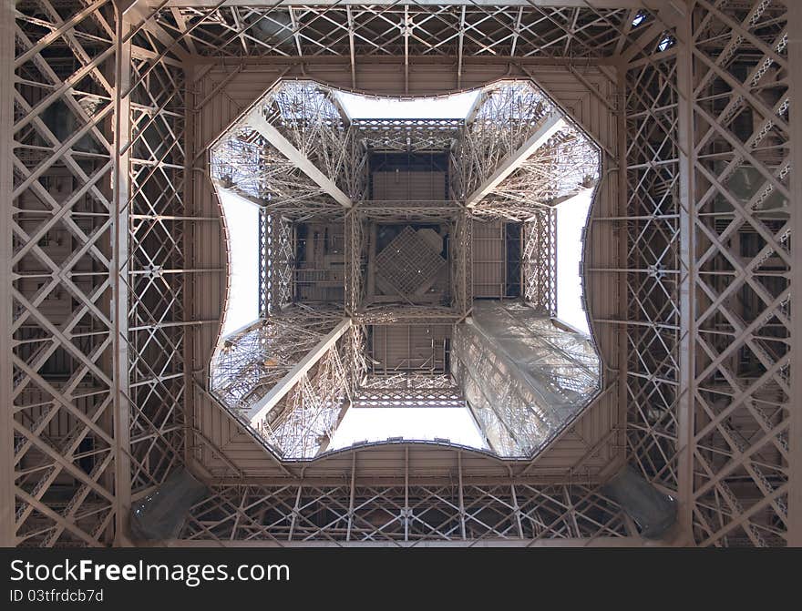 Eiffel Tower. Bottom View. Paris. France