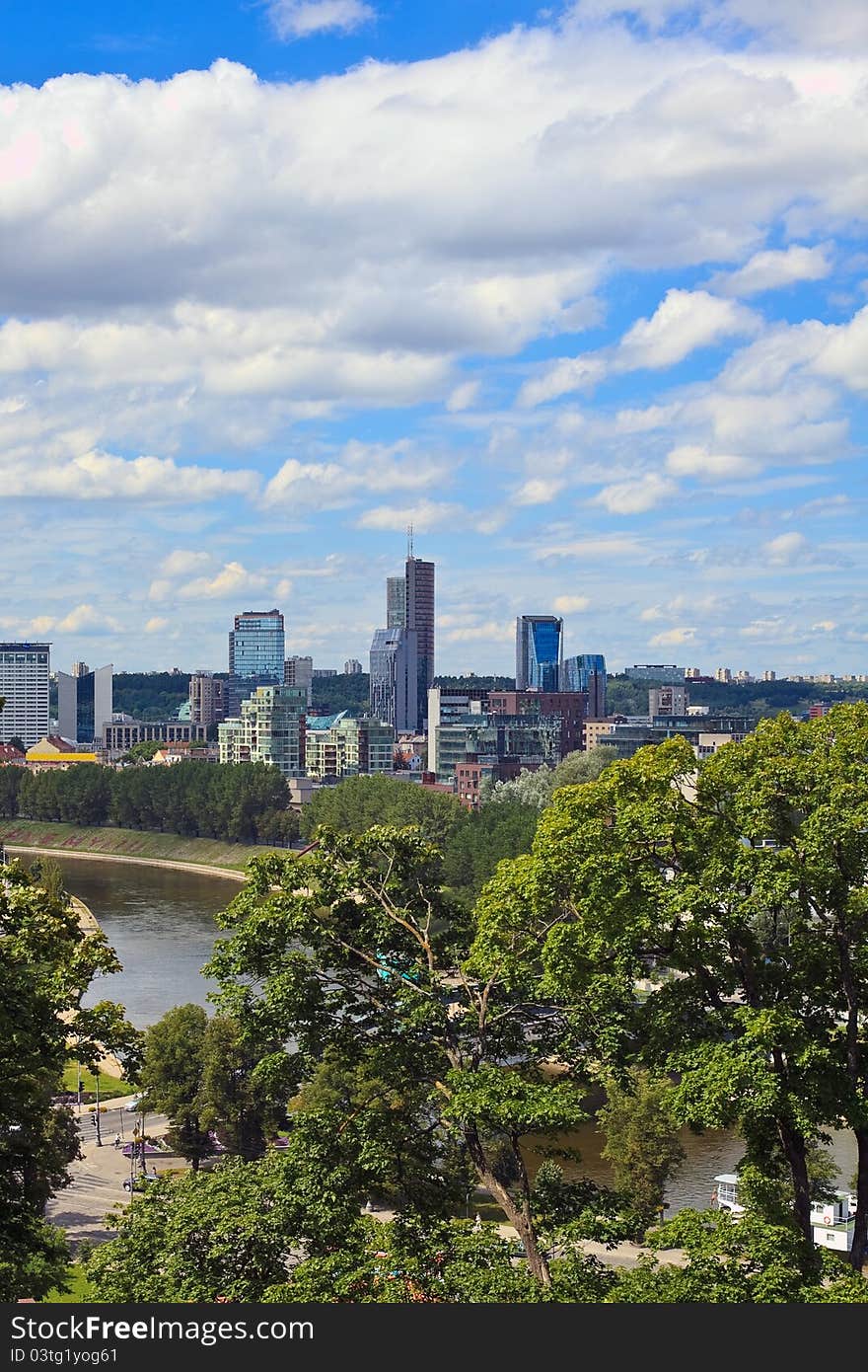 View of Vilnius - capital of Lithuania, from the Tower of Gediminas. View of Vilnius - capital of Lithuania, from the Tower of Gediminas