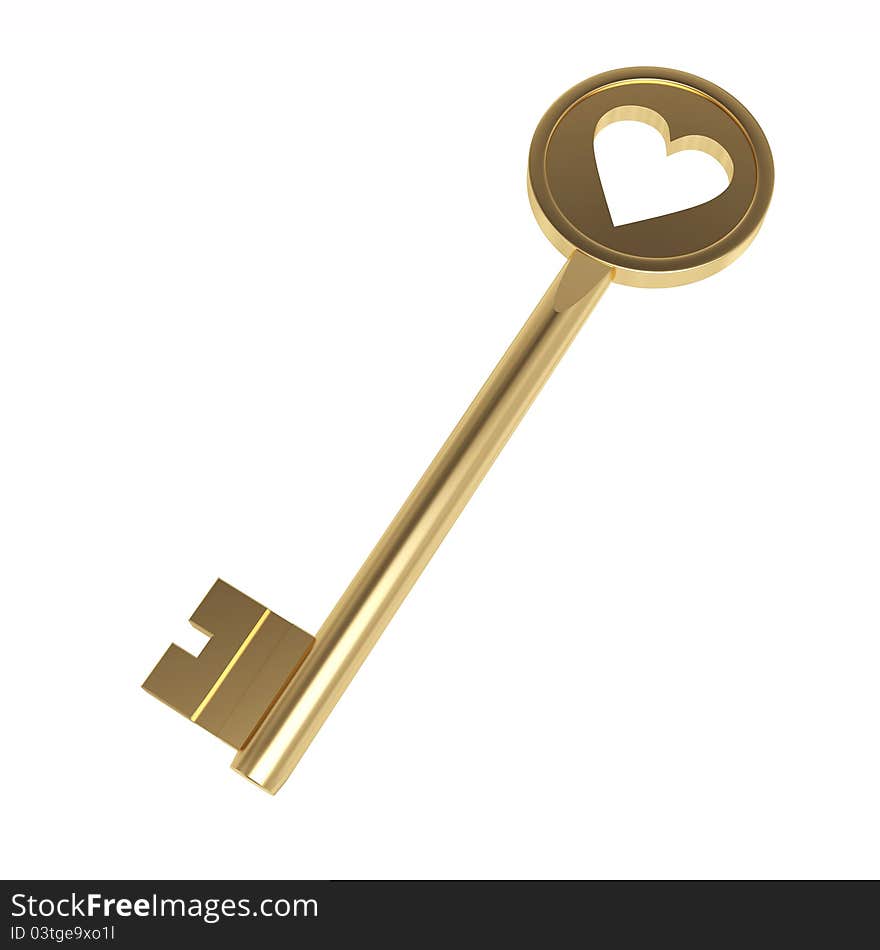 3d Heart Key