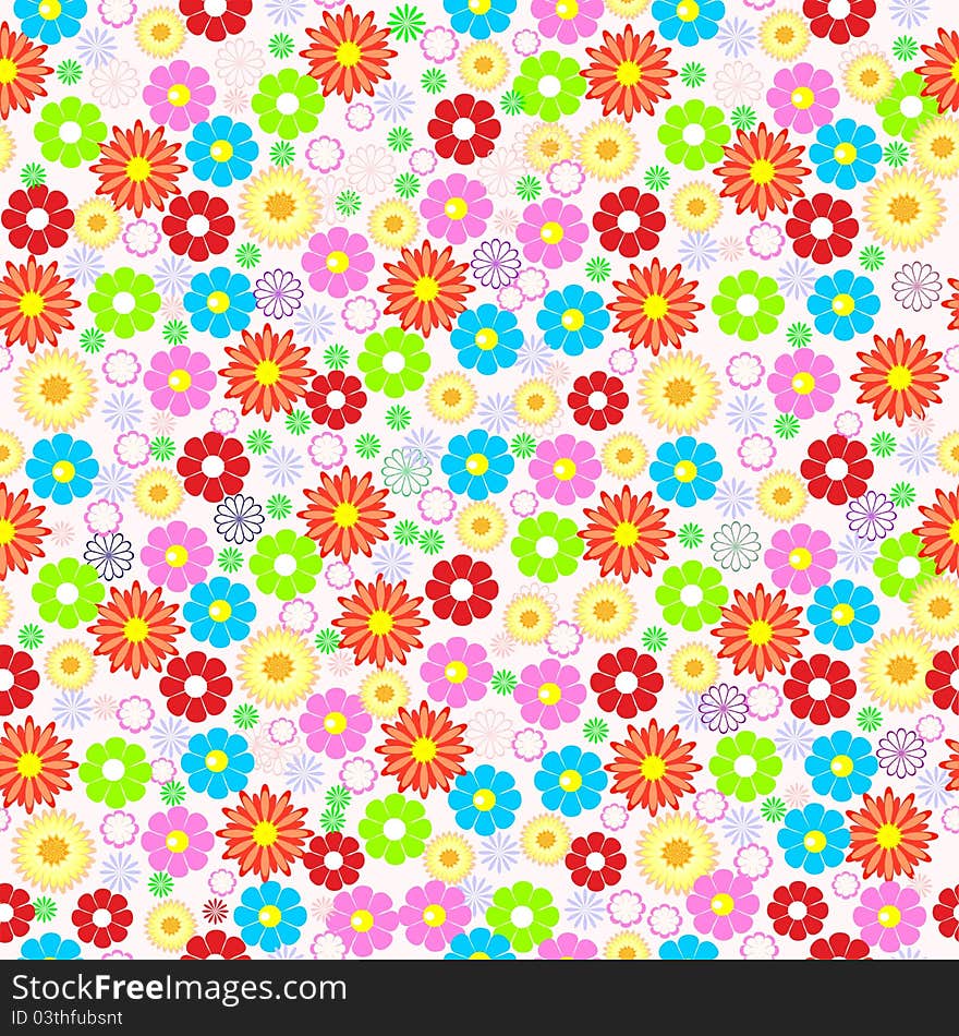 Flower Background Design In Vector