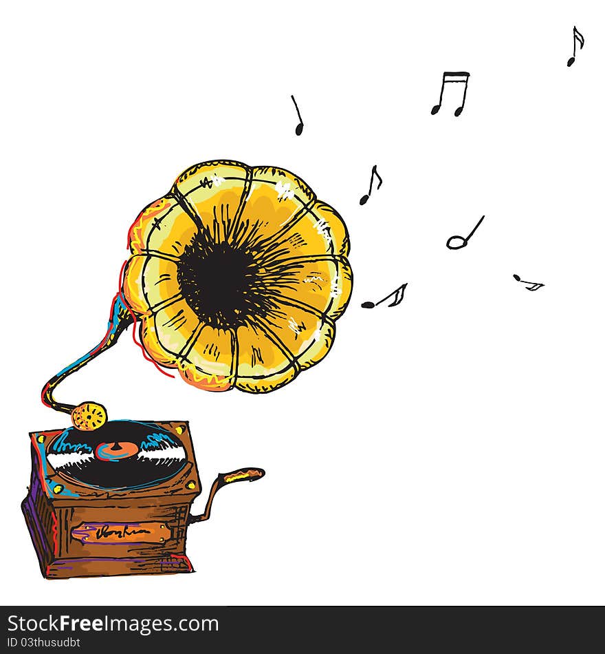 Gramophone isolated