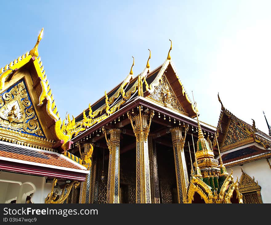 Wat Phra Kaew,Temple of the Emerald, Bangkok in Thailand