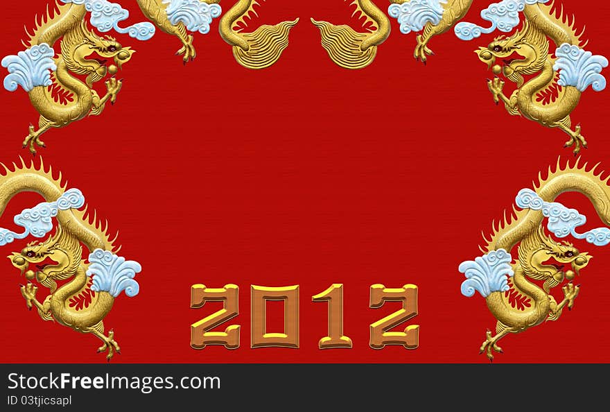 Four of the Golden Dragon 2012. On a red background