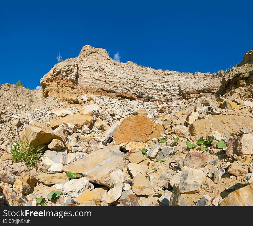 Landscape with rocks and sky