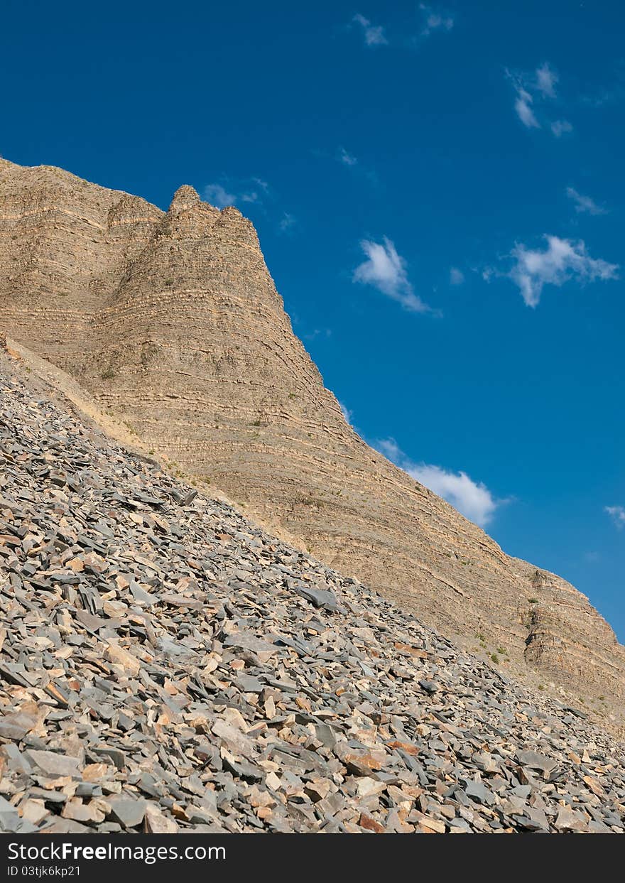 Landscape with rocks and sky