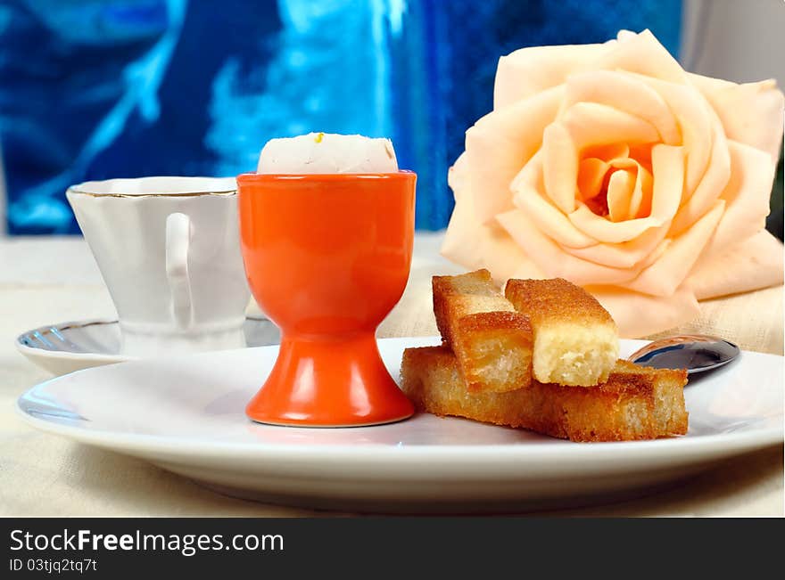 Soft boiled eggs with toast soldiers. Soft boiled eggs with toast soldiers.