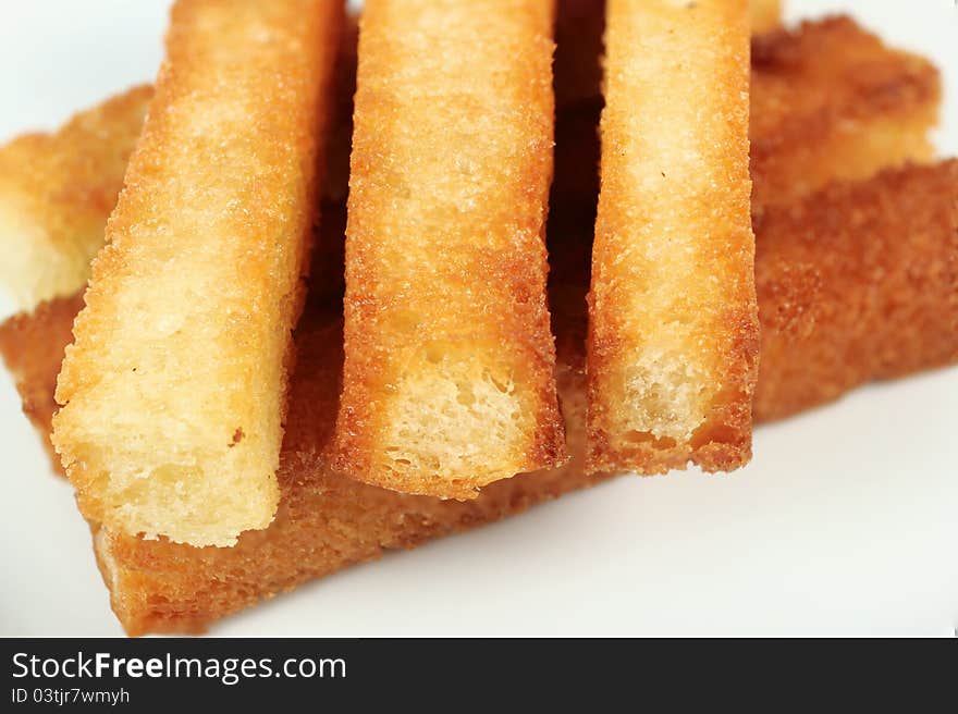 Beer snack - salty toast bread with garlic. Beer snack - salty toast bread with garlic