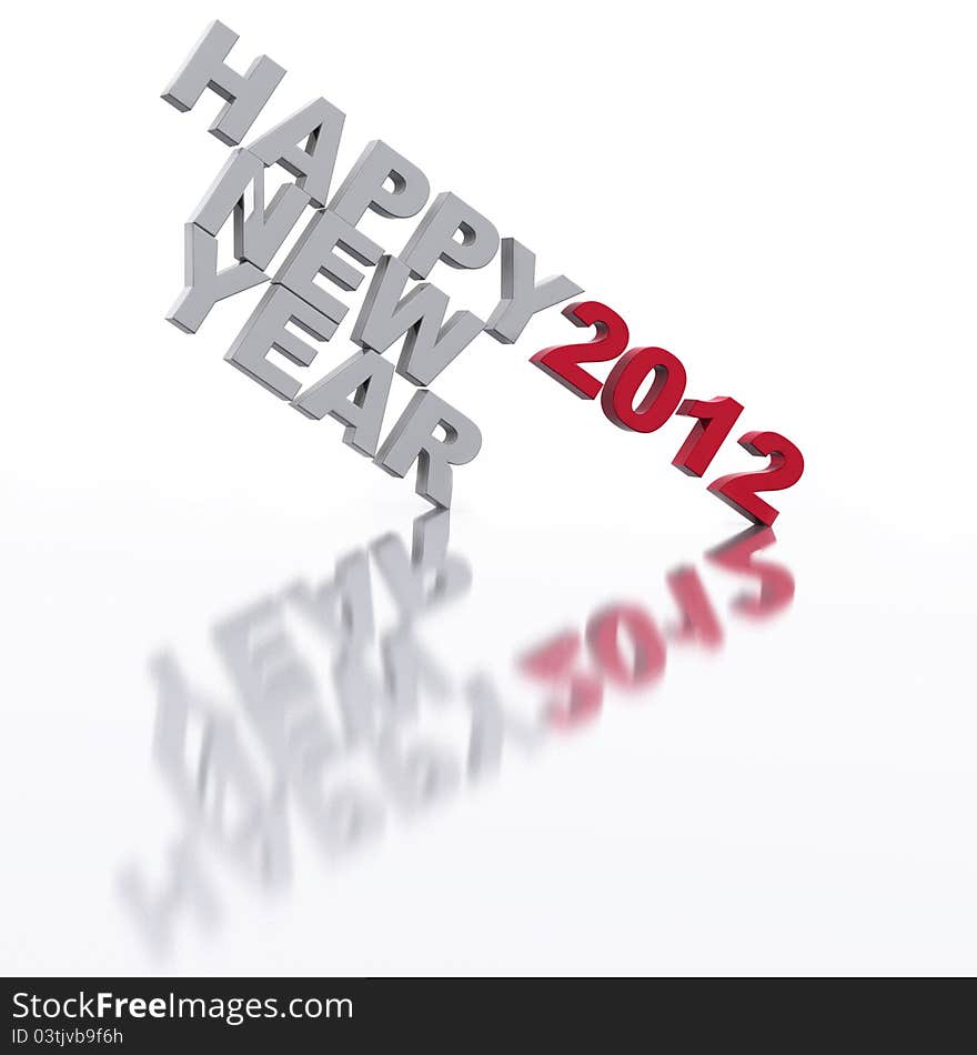 3D Render by me - 2012, Happy New Year. 3D Render by me - 2012, Happy New Year