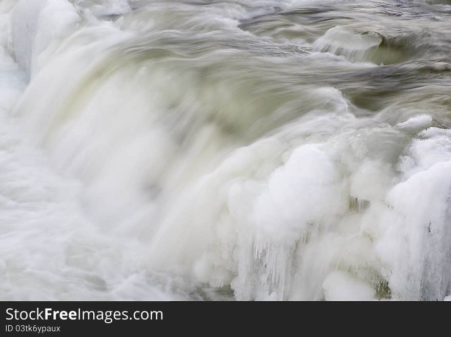 Waterfall with Ice