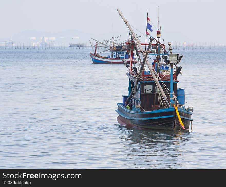 Fishing boat in the sea