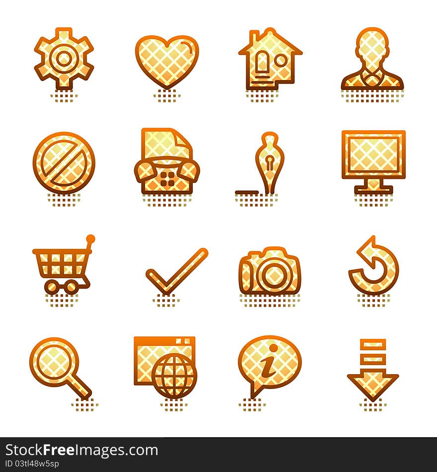 Basic Web Icons. Brown Series.