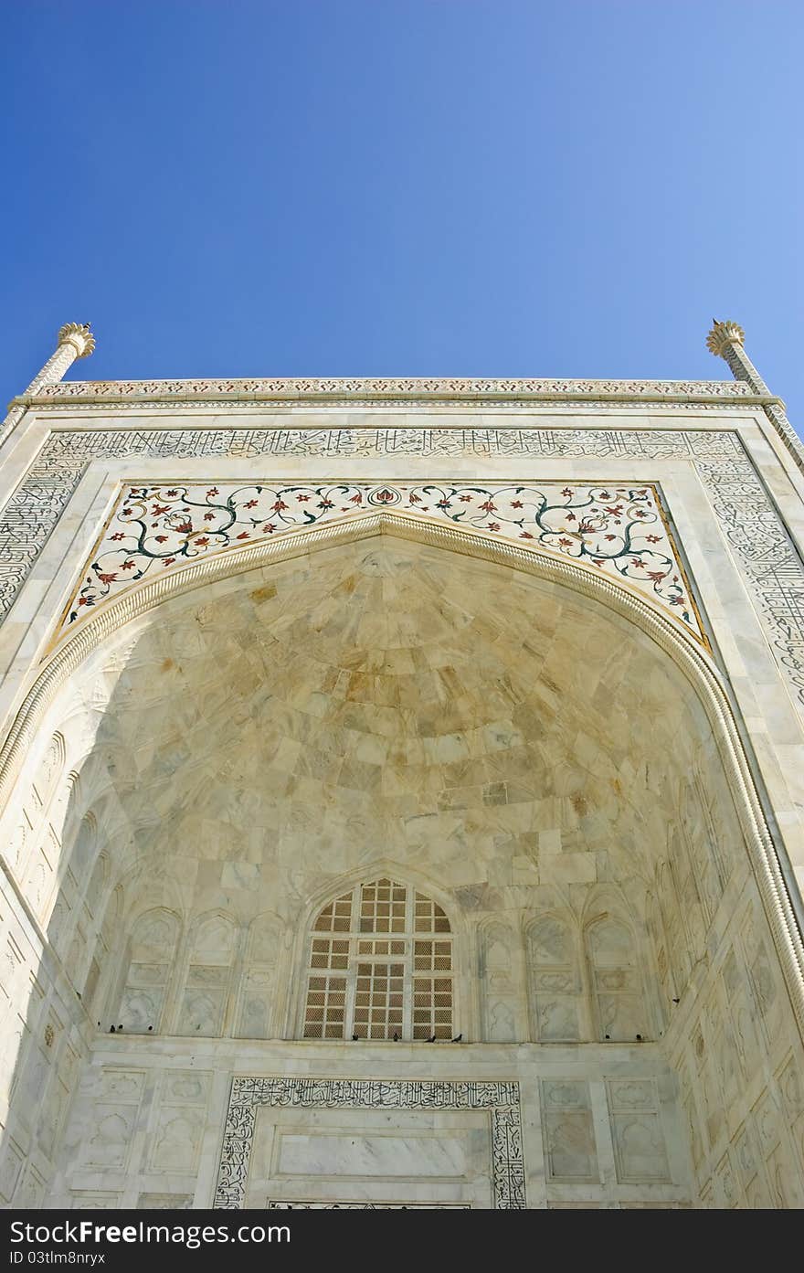 One door of Taj Mahal, India