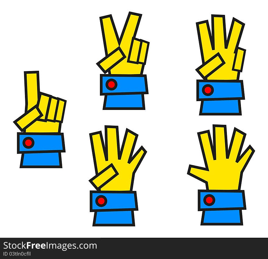 Illustration looks like finger created number icon. Illustration looks like finger created number icon