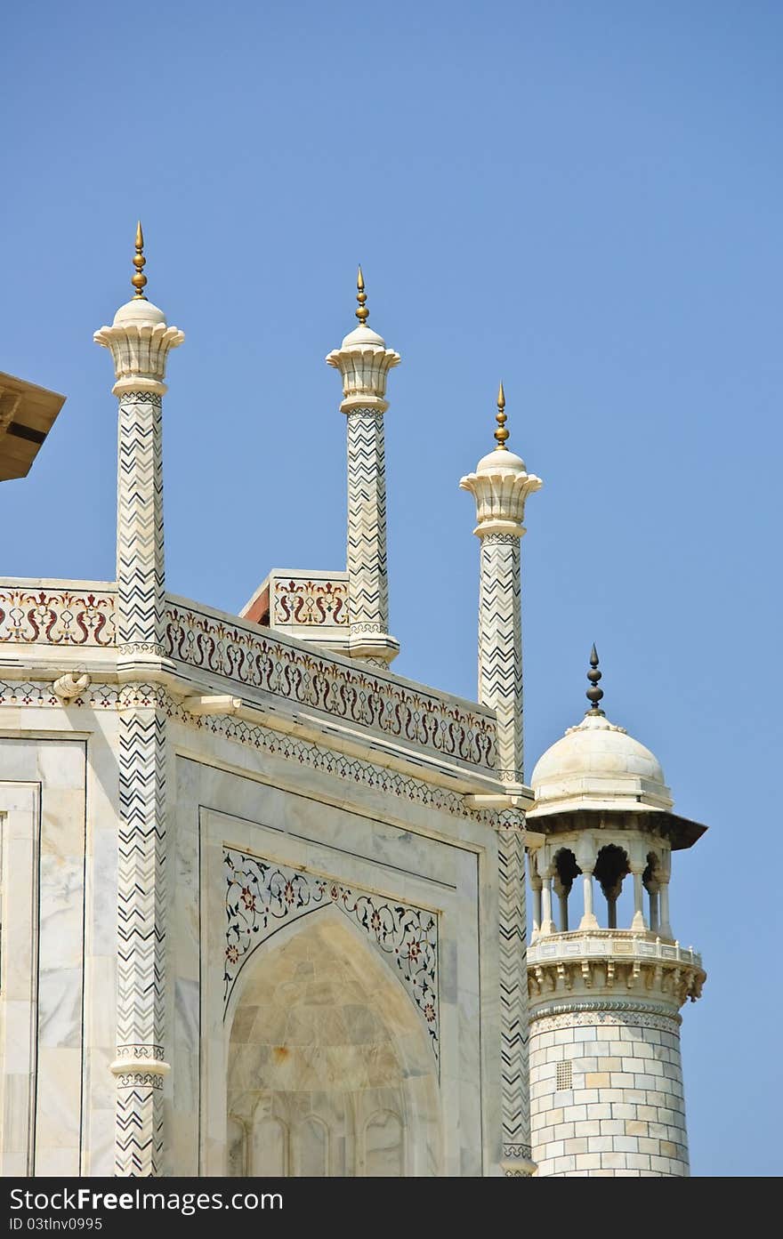 The close up of Taj Mahal, India