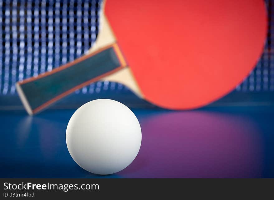 Equipment for table tennis - racket, ball, table