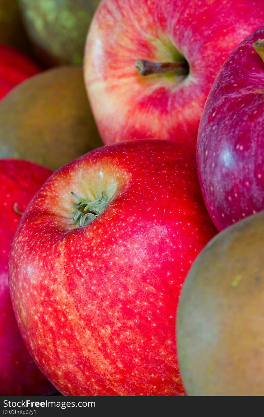 Group of red delicious apples