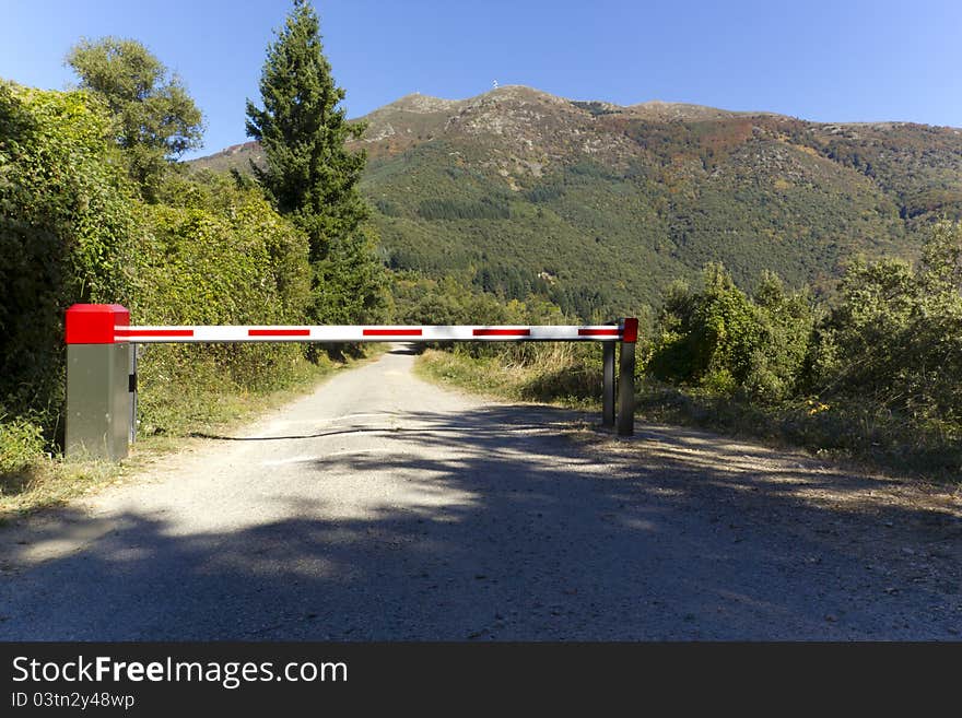 Barrera high step on the mountain of Montseny. Barrera high step on the mountain of Montseny