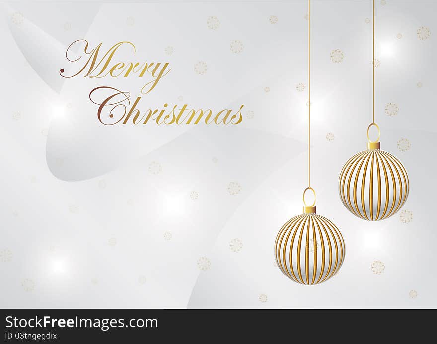 Gold elegant christmas background with ball