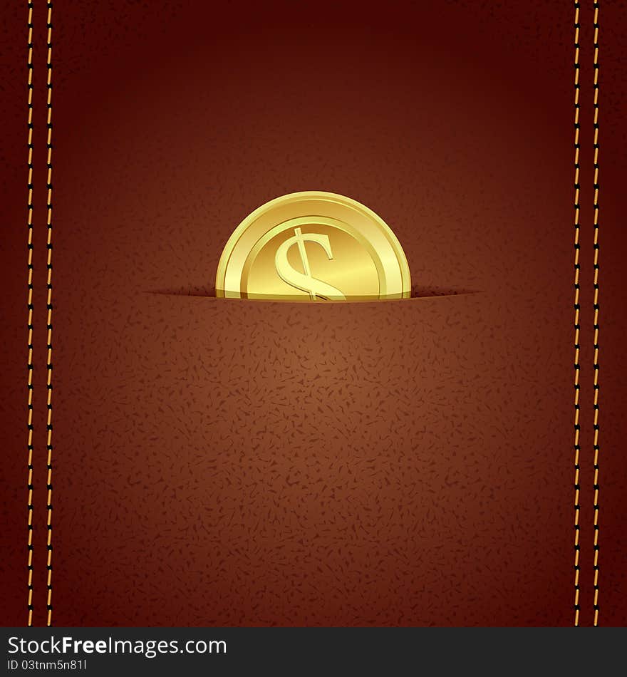 Gold Coin In Wallet