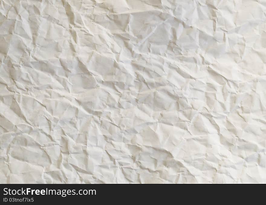 Crumpled cream paper texture