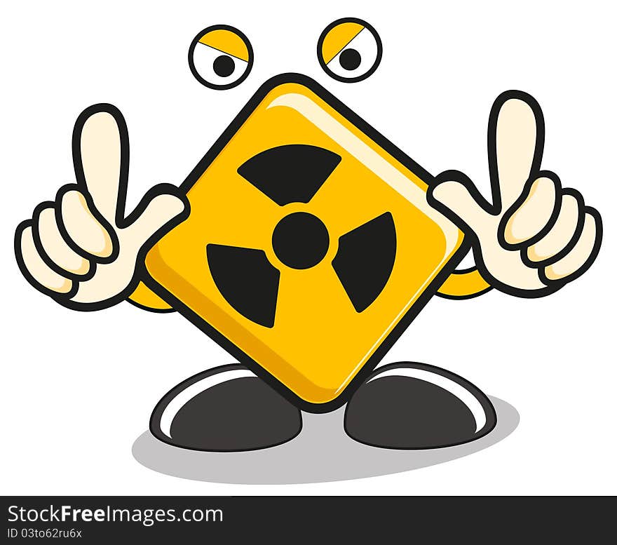 Illustration warning sign of bio hazard icon