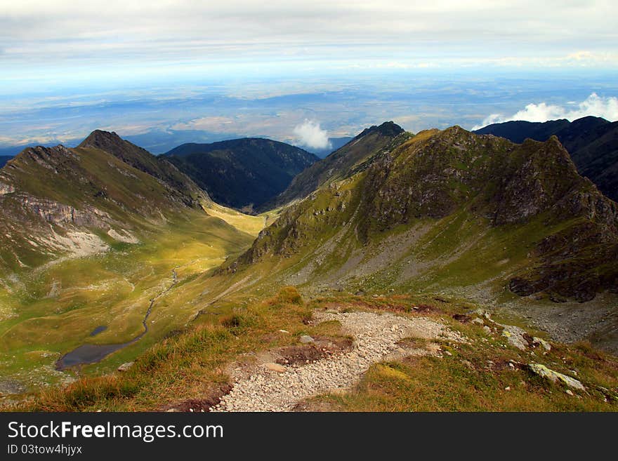 High mountains in the Carpathians