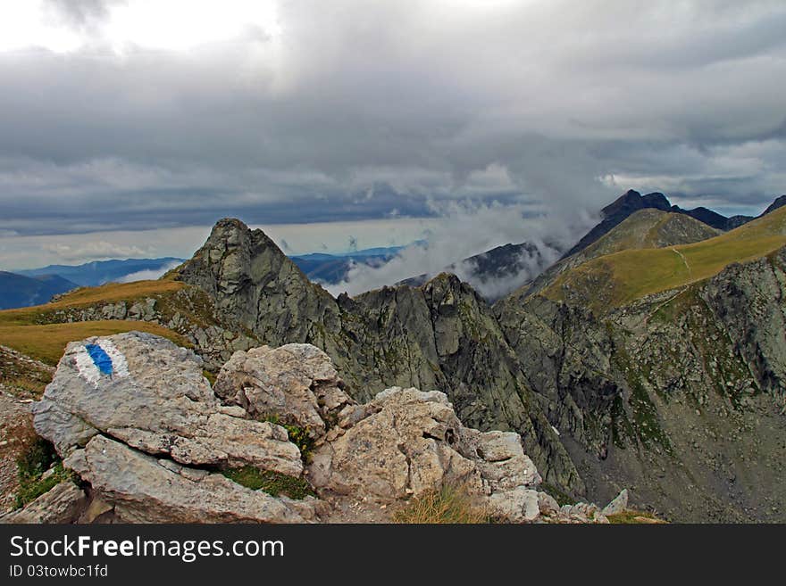 High mountains in the Carpathians