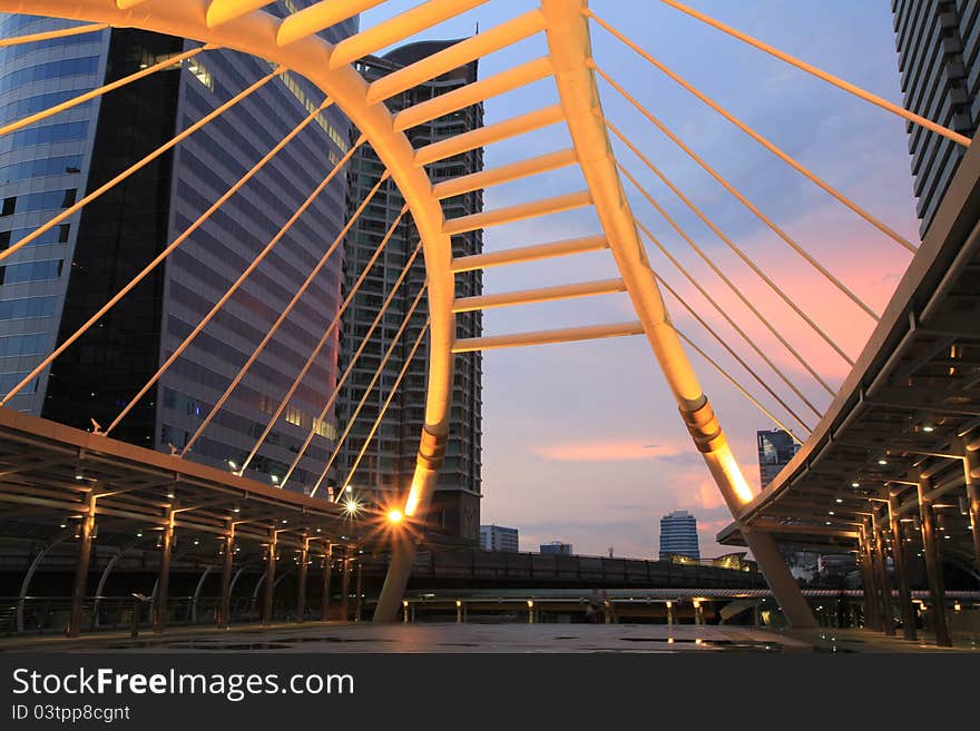 Public skywalk, Bangkok, Thailand